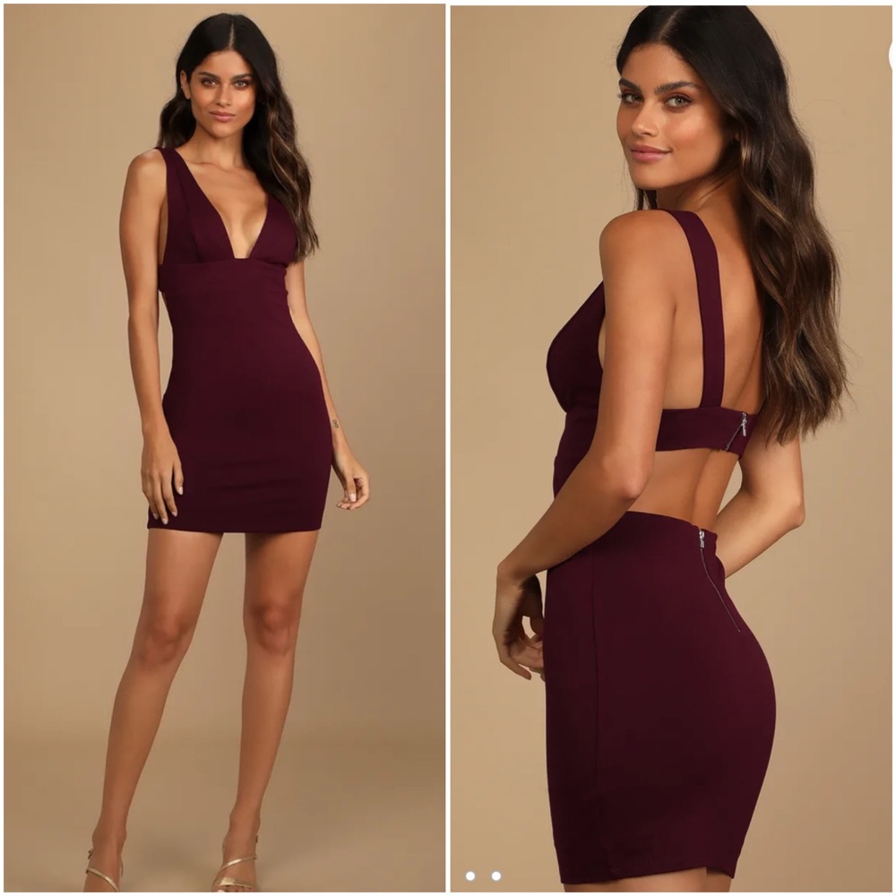 Lulus Burgundy Mini Dress